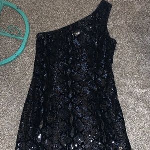 One Shoulder Sequin Dress